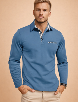 Men’s Long-Sleeve Stretch Polo
