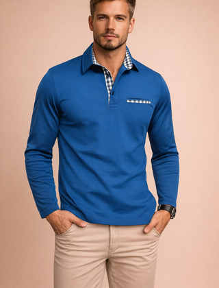 Men’s Long-Sleeve Stretch Polo