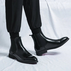 Daniel Leather Slip-On Boots