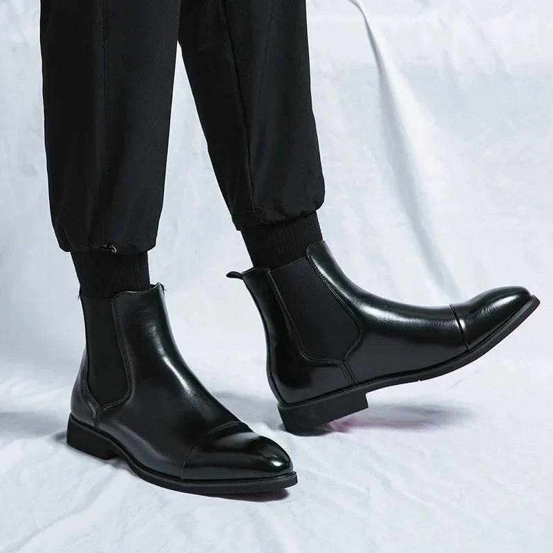 Daniel Leather Slip-On Boots
