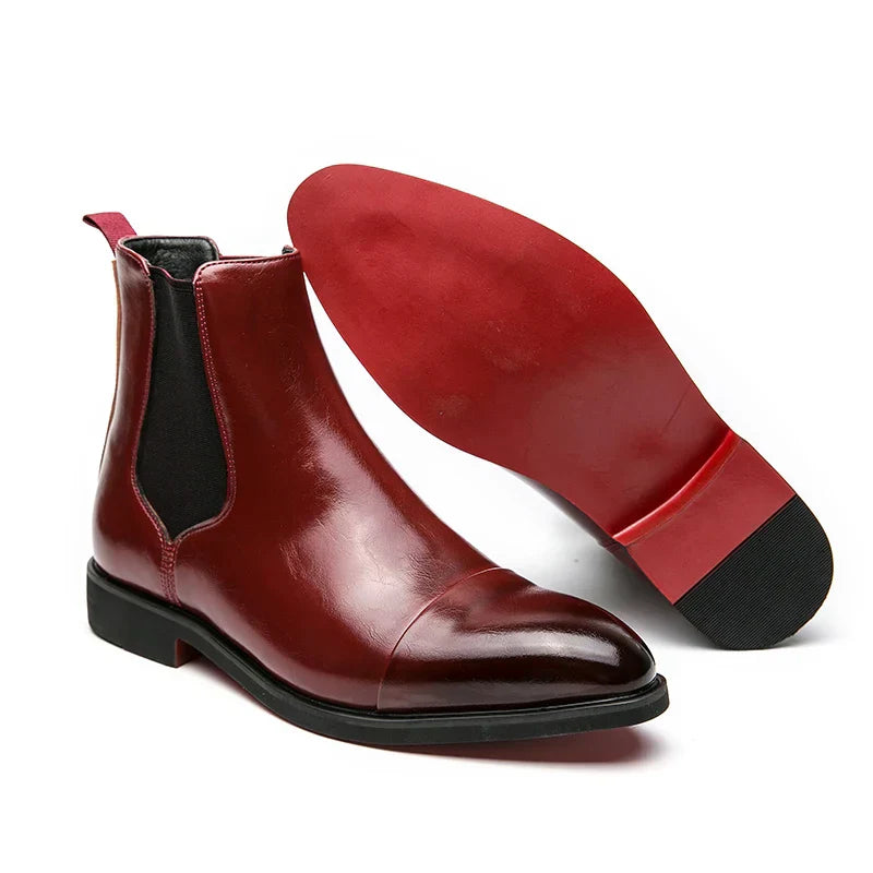 Daniel Leather Slip-On Boots