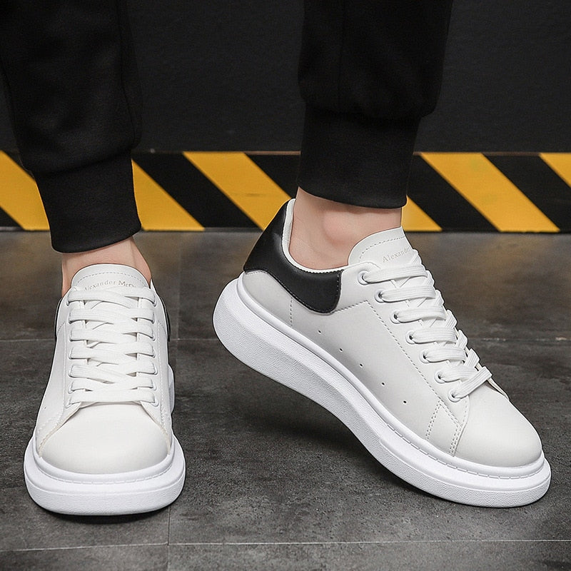 Men’s Minimalist Leather-Look Trainers