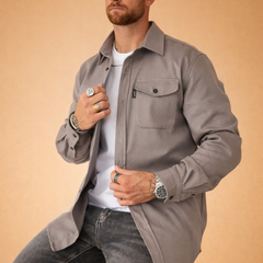 Men’s Cotton-Blend Overshirt Jacket