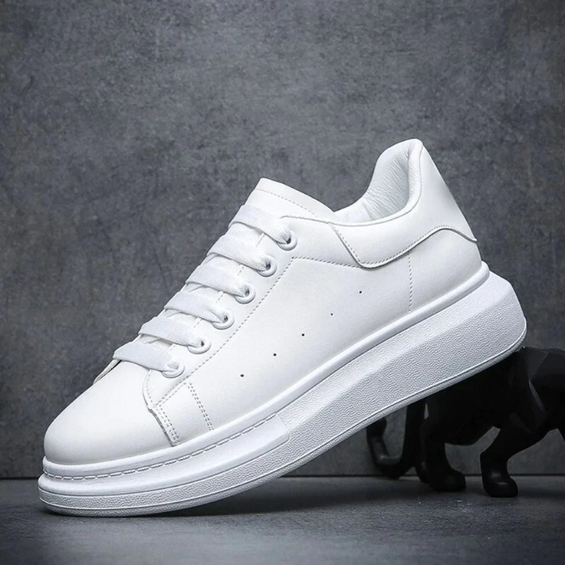 Men’s Minimalist Leather-Look Trainers
