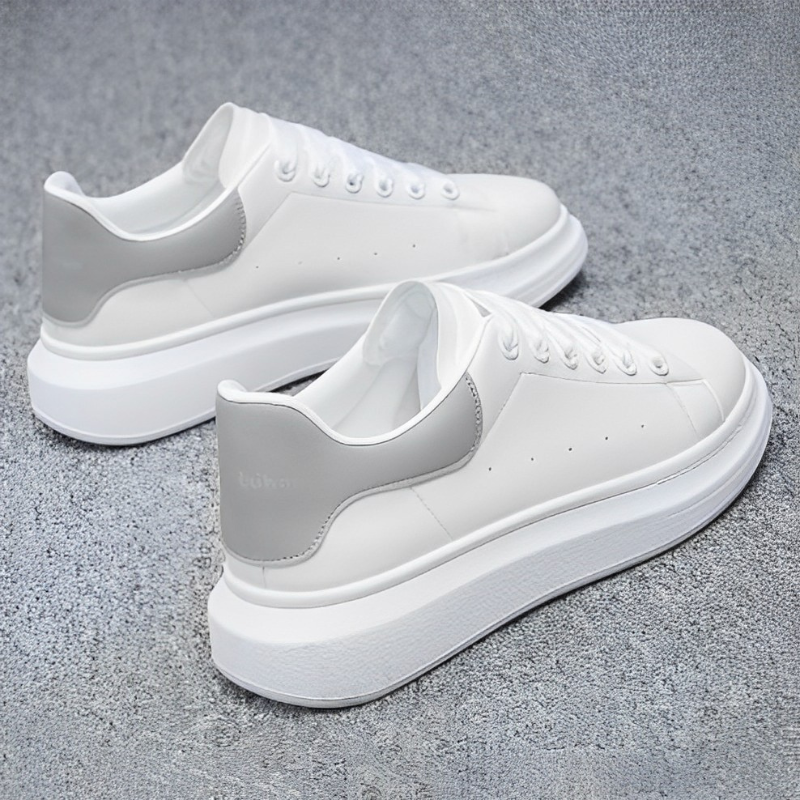 Men’s Minimalist Leather-Look Trainers
