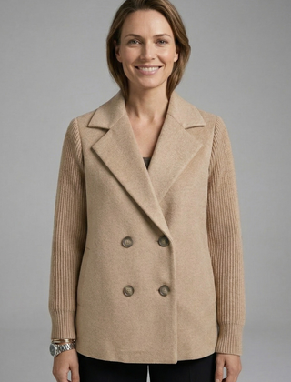 Women’s Double-Breasted Wool-Blend Blazer