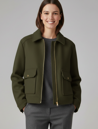 Women’s Cropped Bomber Jacket