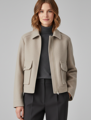 Women’s Cropped Bomber Jacket