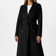 Women’s Double-Breasted Belted Long Coat
