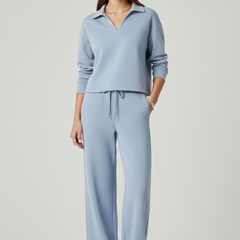 Women’s Relaxed Shirt & Wide-Leg Trouser Set