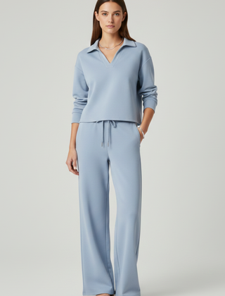 Women’s Relaxed Shirt & Wide-Leg Trouser Set