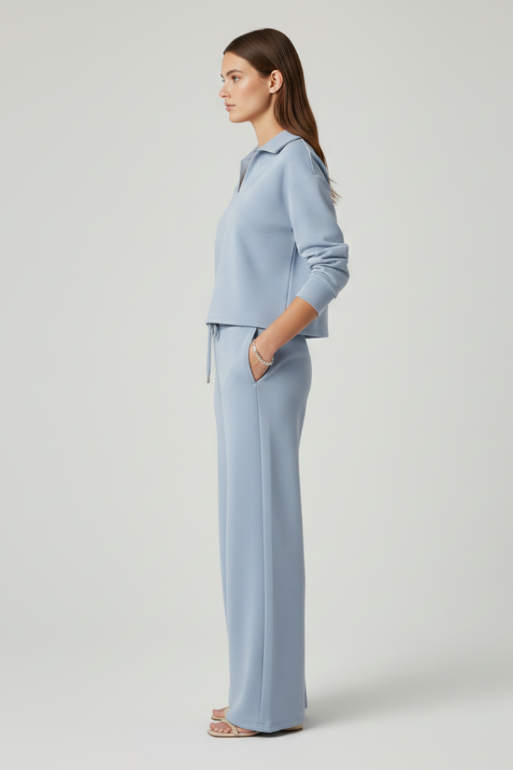Women’s Relaxed Shirt & Wide-Leg Trouser Set