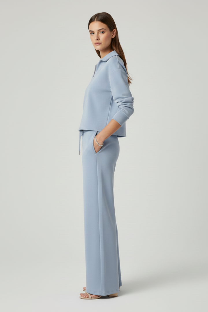 Women’s Relaxed Shirt & Wide-Leg Trouser Set