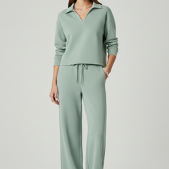 Women’s Relaxed Shirt & Wide-Leg Trouser Set
