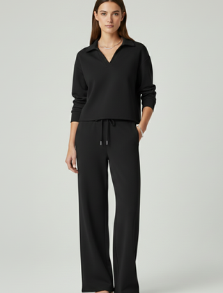 Women’s Relaxed Shirt & Wide-Leg Trouser Set