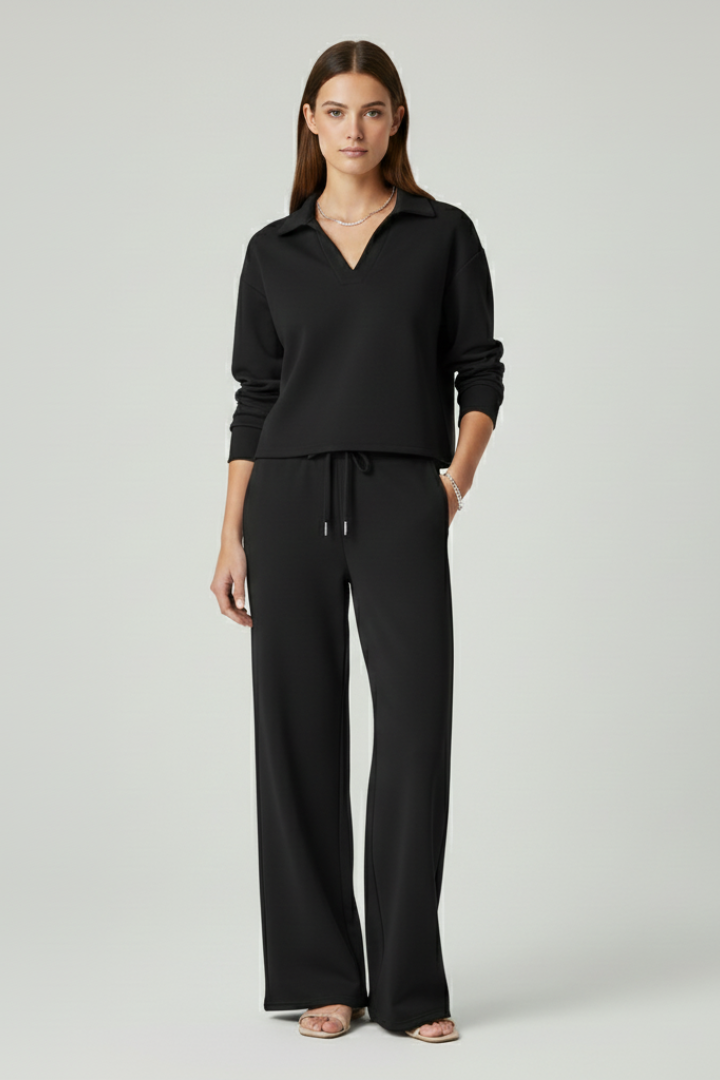 Women’s Relaxed Shirt & Wide-Leg Trouser Set