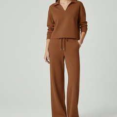 Women’s Relaxed Shirt & Wide-Leg Trouser Set