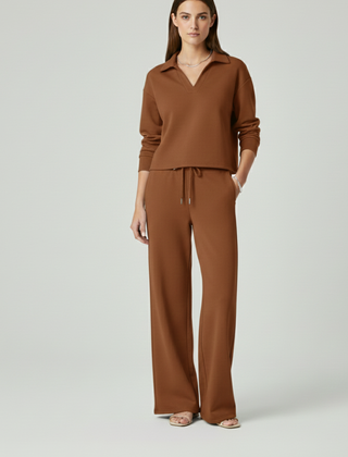Women’s Relaxed Shirt & Wide-Leg Trouser Set