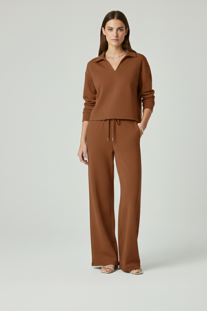Women’s Relaxed Shirt & Wide-Leg Trouser Set