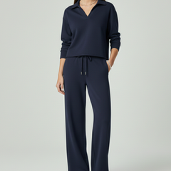 Women’s Relaxed Shirt & Wide-Leg Trouser Set