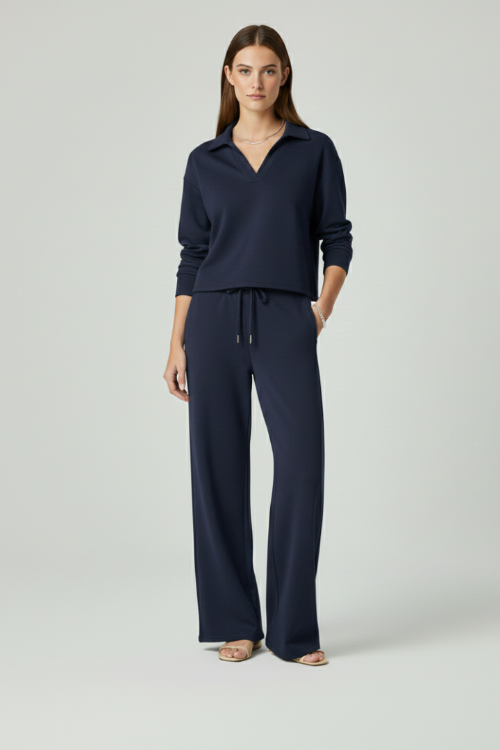 Women’s Relaxed Shirt & Wide-Leg Trouser Set