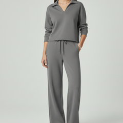 Women’s Relaxed Shirt & Wide-Leg Trouser Set