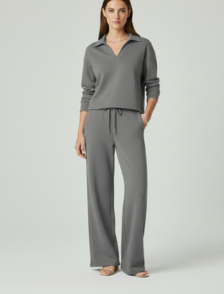 Women’s Relaxed Shirt & Wide-Leg Trouser Set