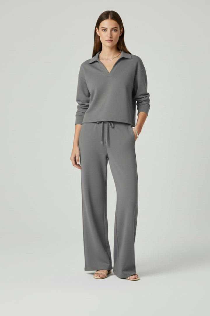 Women’s Relaxed Shirt & Wide-Leg Trouser Set