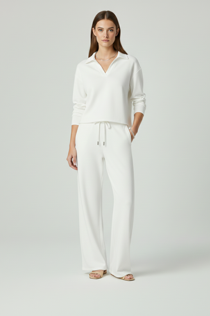 Women’s Relaxed Shirt & Wide-Leg Trouser Set