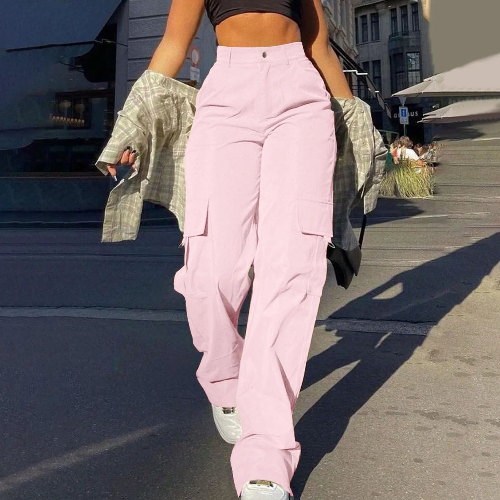 Women’s High-Waisted Cargo Trousers