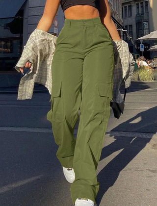 Women’s High-Waisted Cargo Trousers