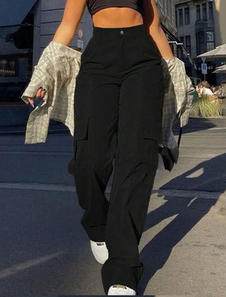 Women’s High-Waisted Cargo Trousers