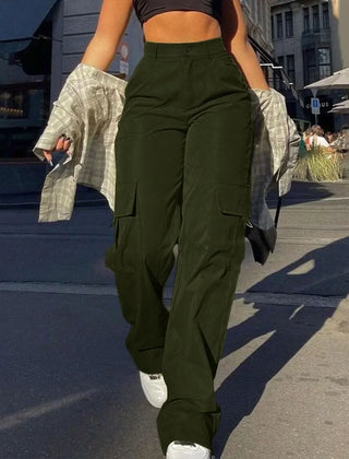 Women’s High-Waisted Cargo Trousers