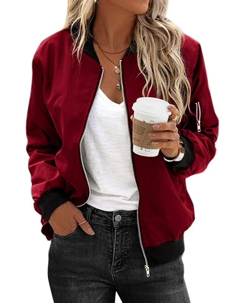 Women’s Classic Zip Bomber Jacket