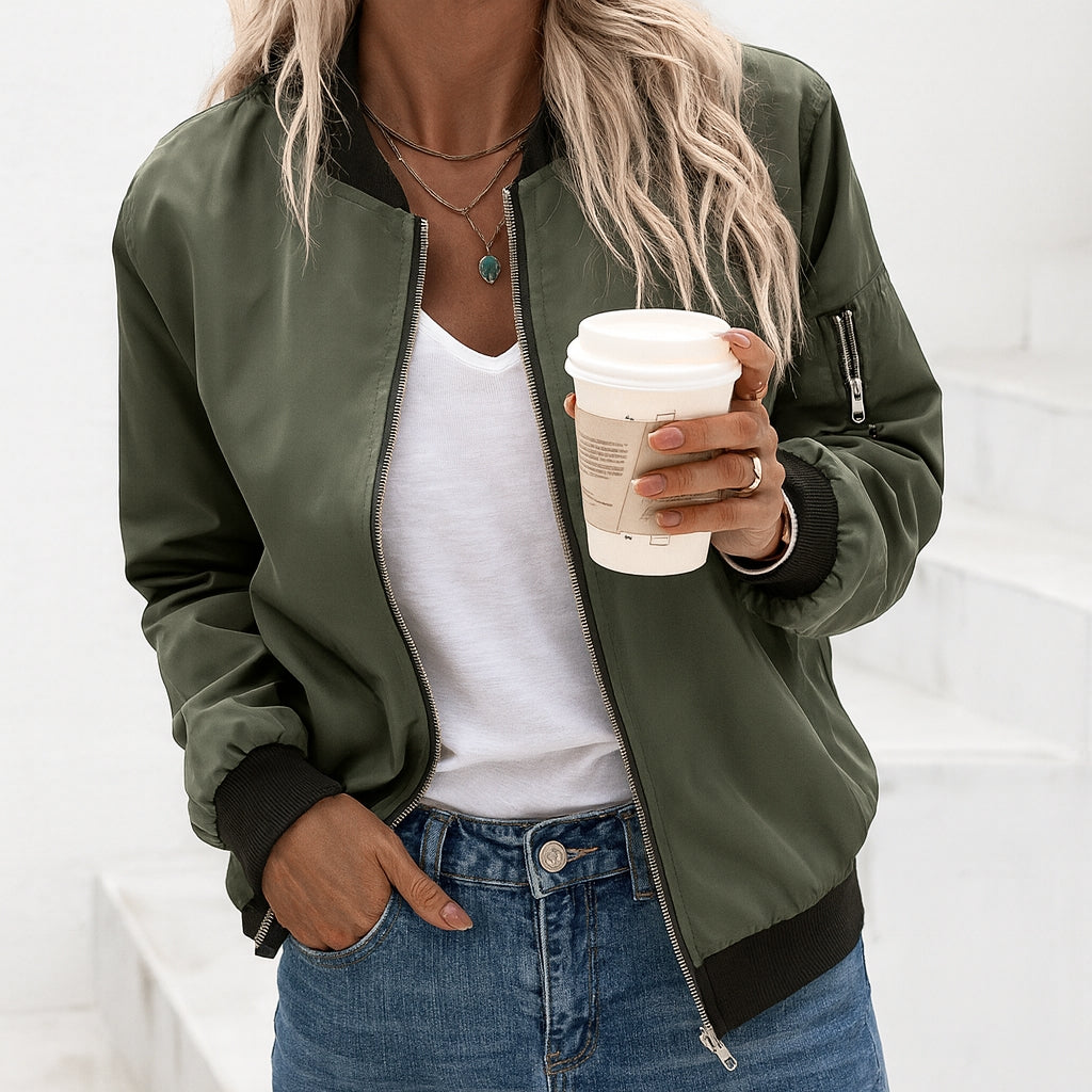 Women’s Classic Zip Bomber Jacket