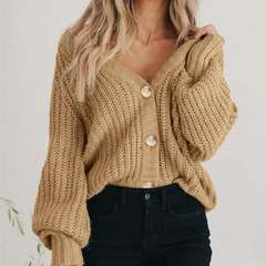 Women’s Chunky Knit Button Cardigan