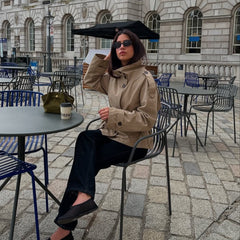 Women’s Cropped Belted Trench Jacket