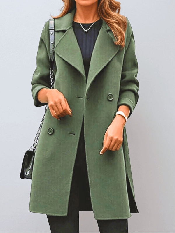 Women’s Longline Double-Breasted Coat