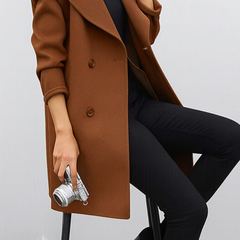 Women’s Longline Double-Breasted Coat