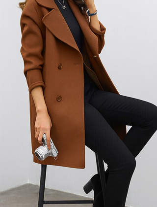 Women’s Longline Double-Breasted Coat