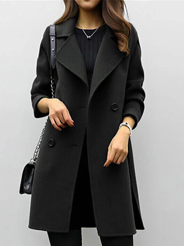 Women’s Longline Double-Breasted Coat