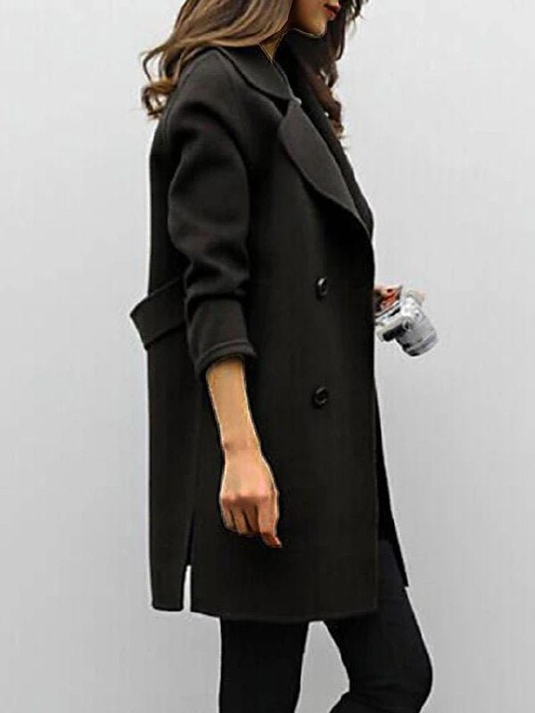 Women’s Longline Double-Breasted Coat