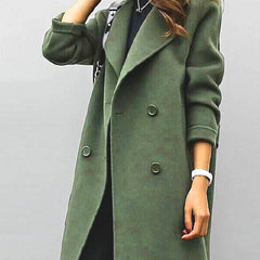 Women’s Longline Double-Breasted Coat