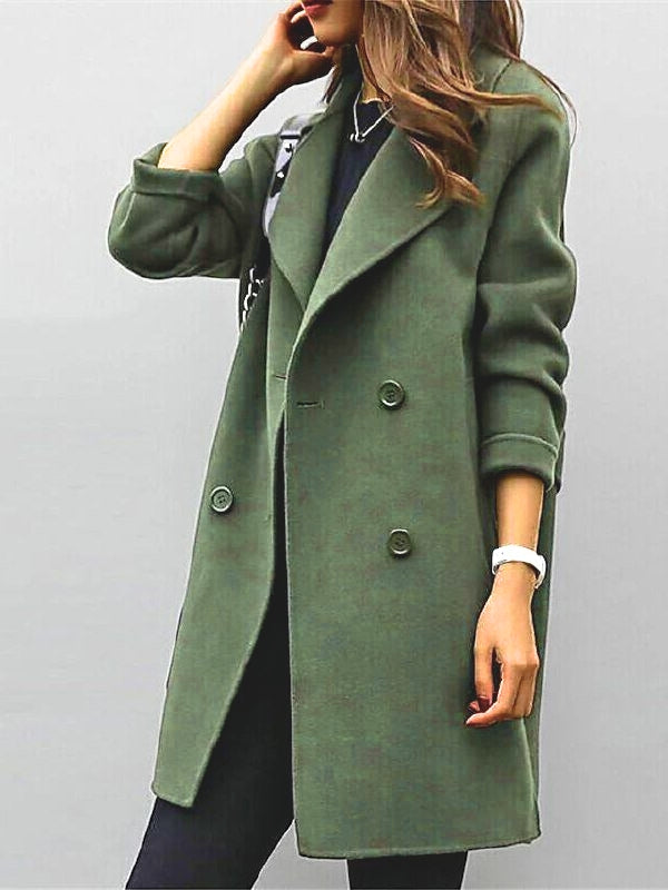 Women’s Longline Double-Breasted Coat