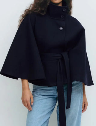 Women’s Belted Cape Coat