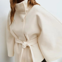 Women’s Belted Cape Coat