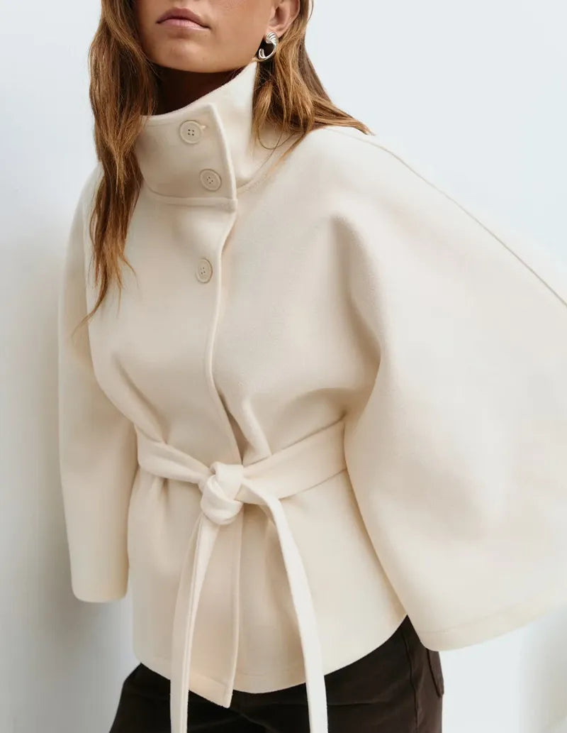 Women’s Belted Cape Coat