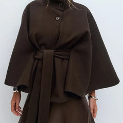 Women’s Belted Cape Coat