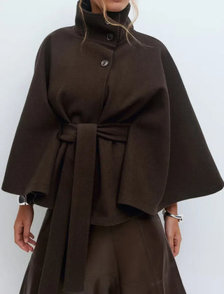 Women’s Belted Cape Coat