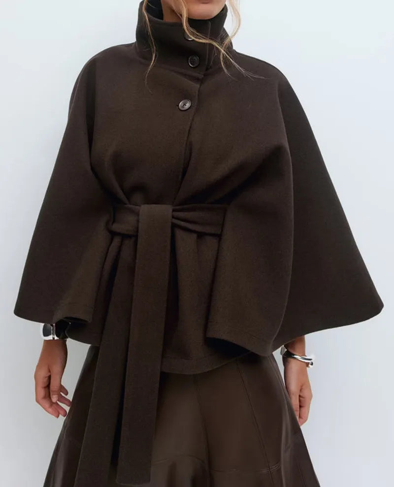 Women’s Belted Cape Coat